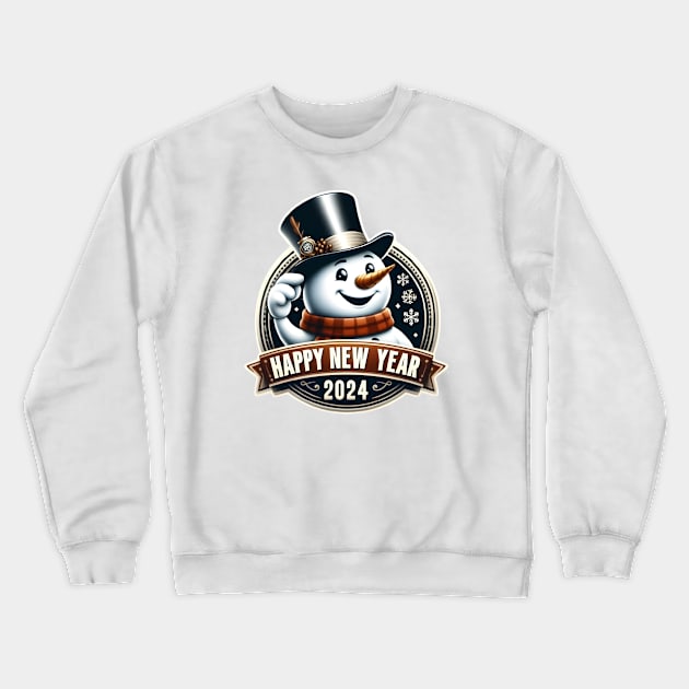 Frosty's Holiday Magic: Celebrate Christmas and Ring in the New Year with Whimsical Designs! Crewneck Sweatshirt by insaneLEDP